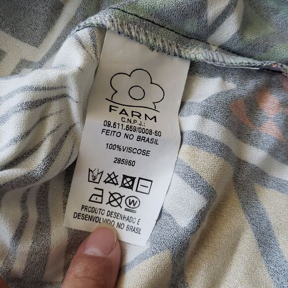 NWT Farm Rio Tropical Edgy Feminine Casual Trendy Whimsical Hawaiian Blouse XL - Picture 4 of 5